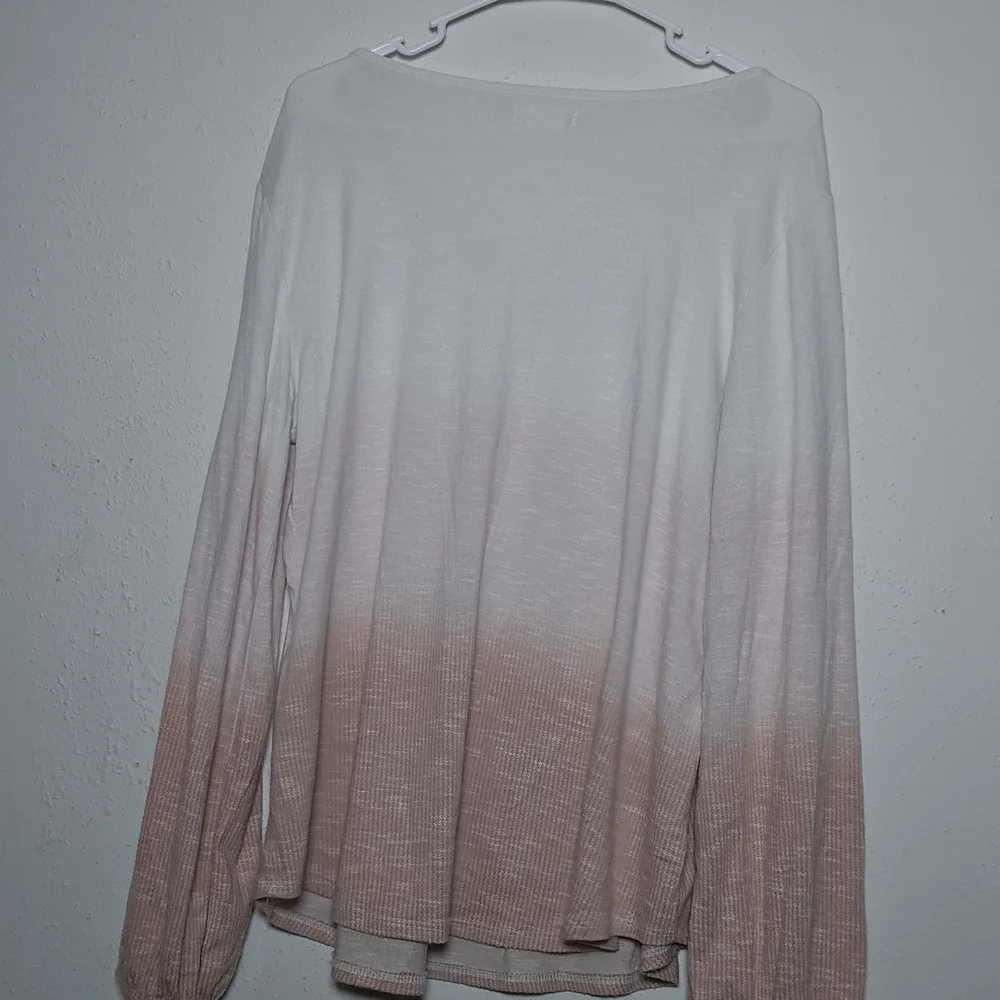 Maurices White and Pink Ombre Blouse - Picture 2 of 3